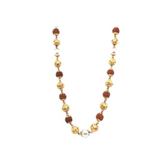 Gold Rudraksha Mala Necklace for Daily Wear