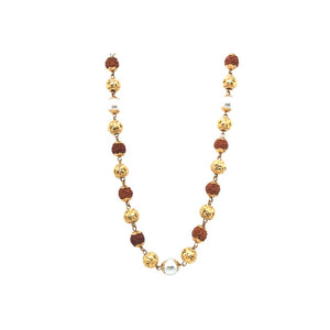Gold Rudraksha Mala Necklace for Daily Wear