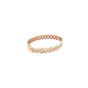 18KT Two-Tone Gold Link Kada for Men