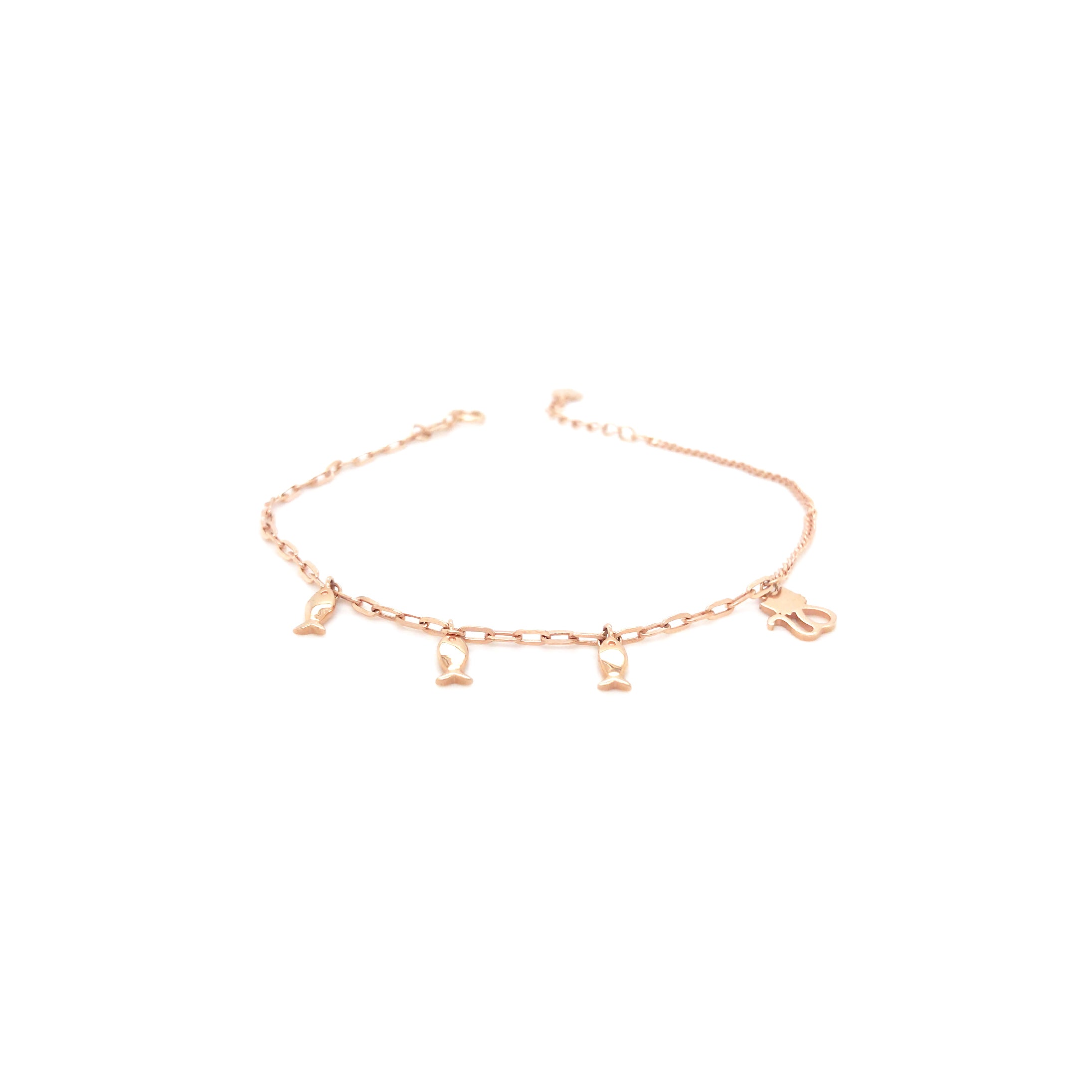 18KT Gold Charm Bracelet for Women