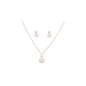 Soft Sparkle Diamond Necklace Set in Gold