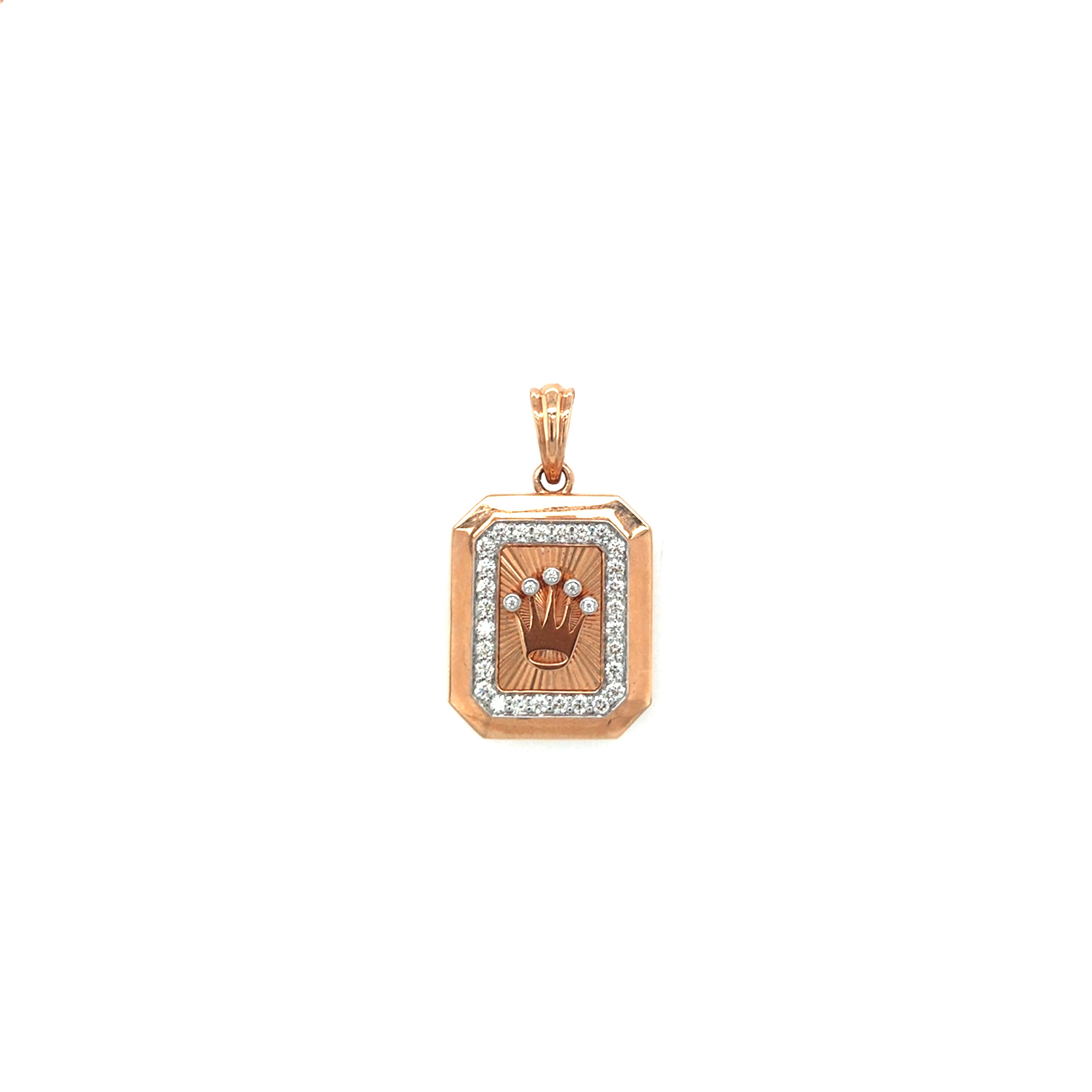 Diamond Crown Gold Pendant