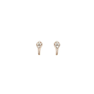 Diamond Tapered Stud Earrings for Women