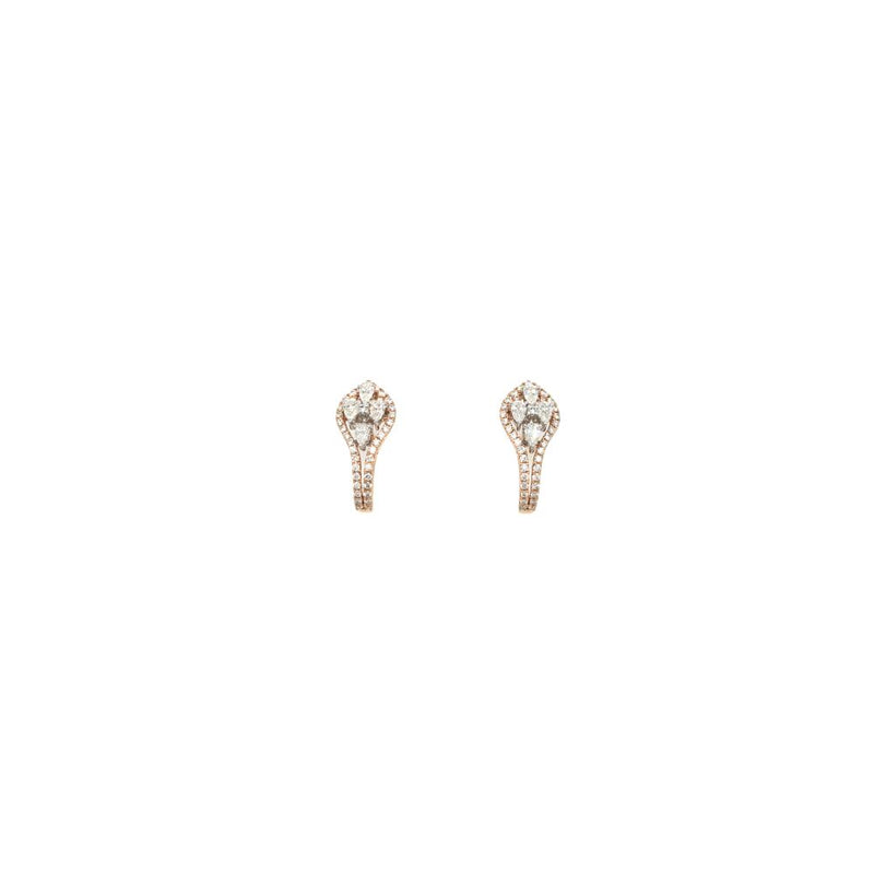 Diamond Tapered Stud Earrings for Women
