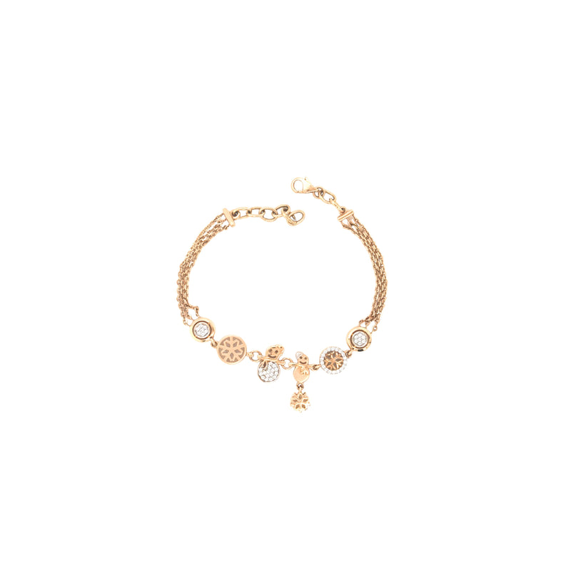 18KT Gold Charm Bracelet for Women  Designer Style