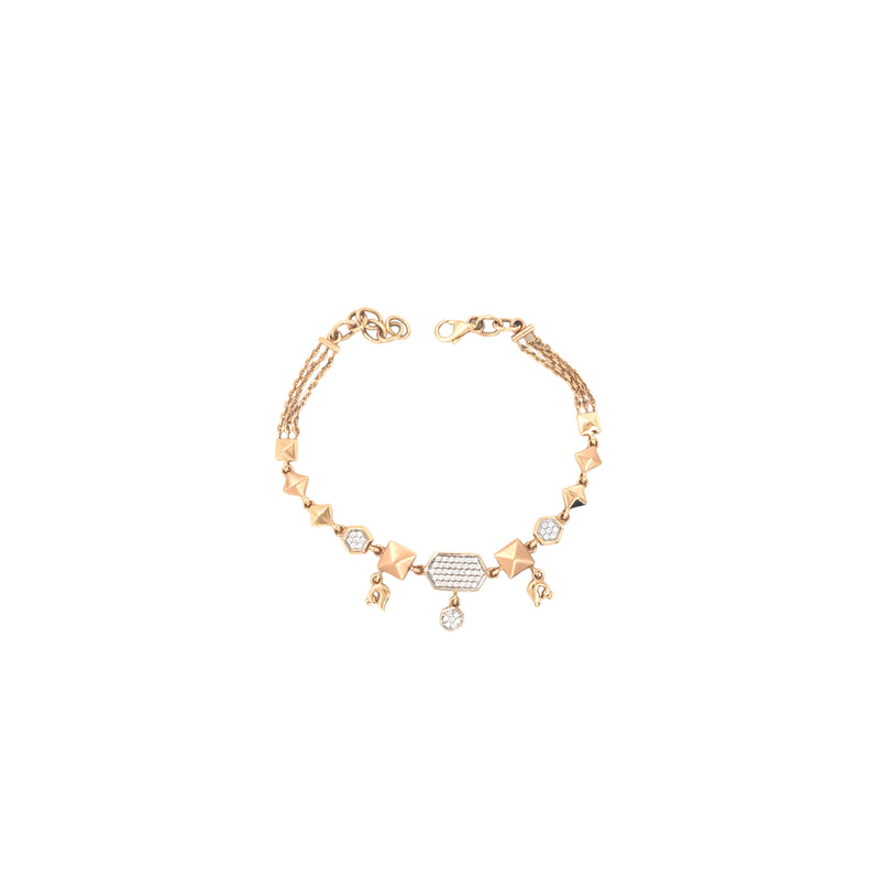 18KT Gold Bracelet for Gifting  Designer Look