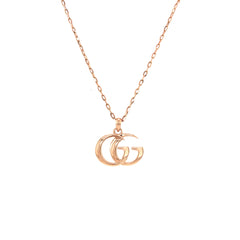 18KT Designer Rose Gold Necklace  Interlocking Motif