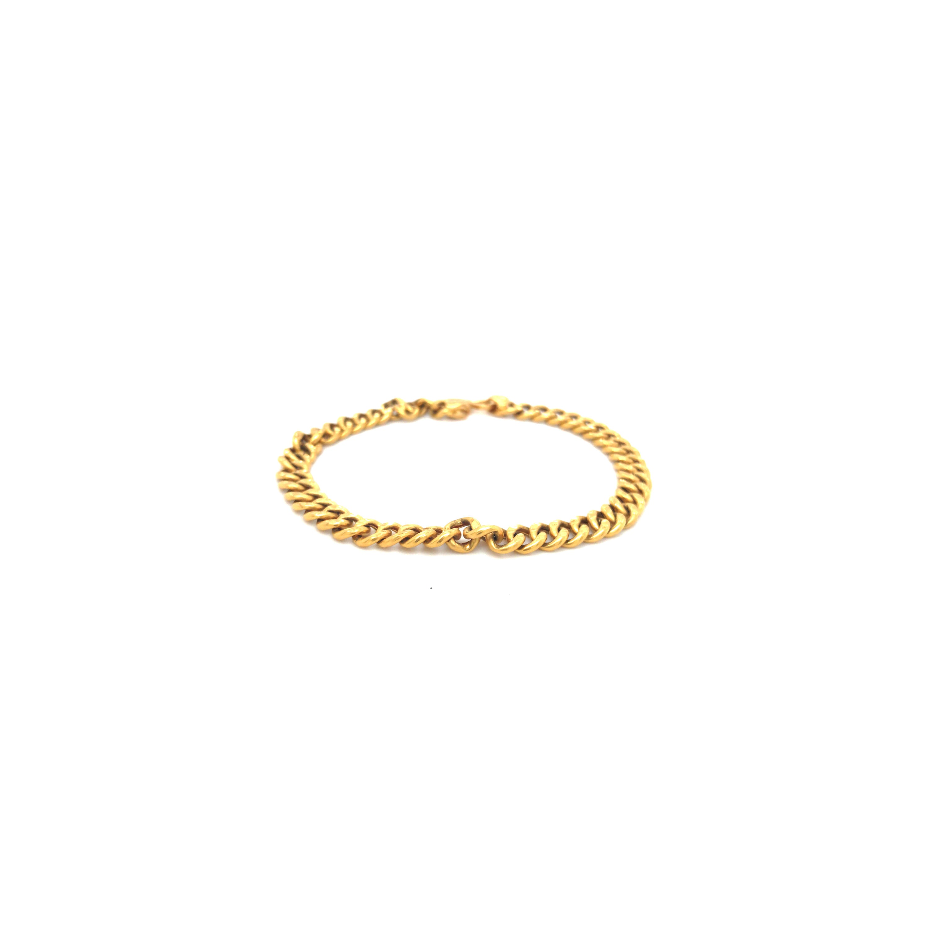 22K Gold Chain Bracelet for Men | Classic Daily Wear Jewellery