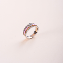 Elegant Dual-Tone Diamond Ring for Women