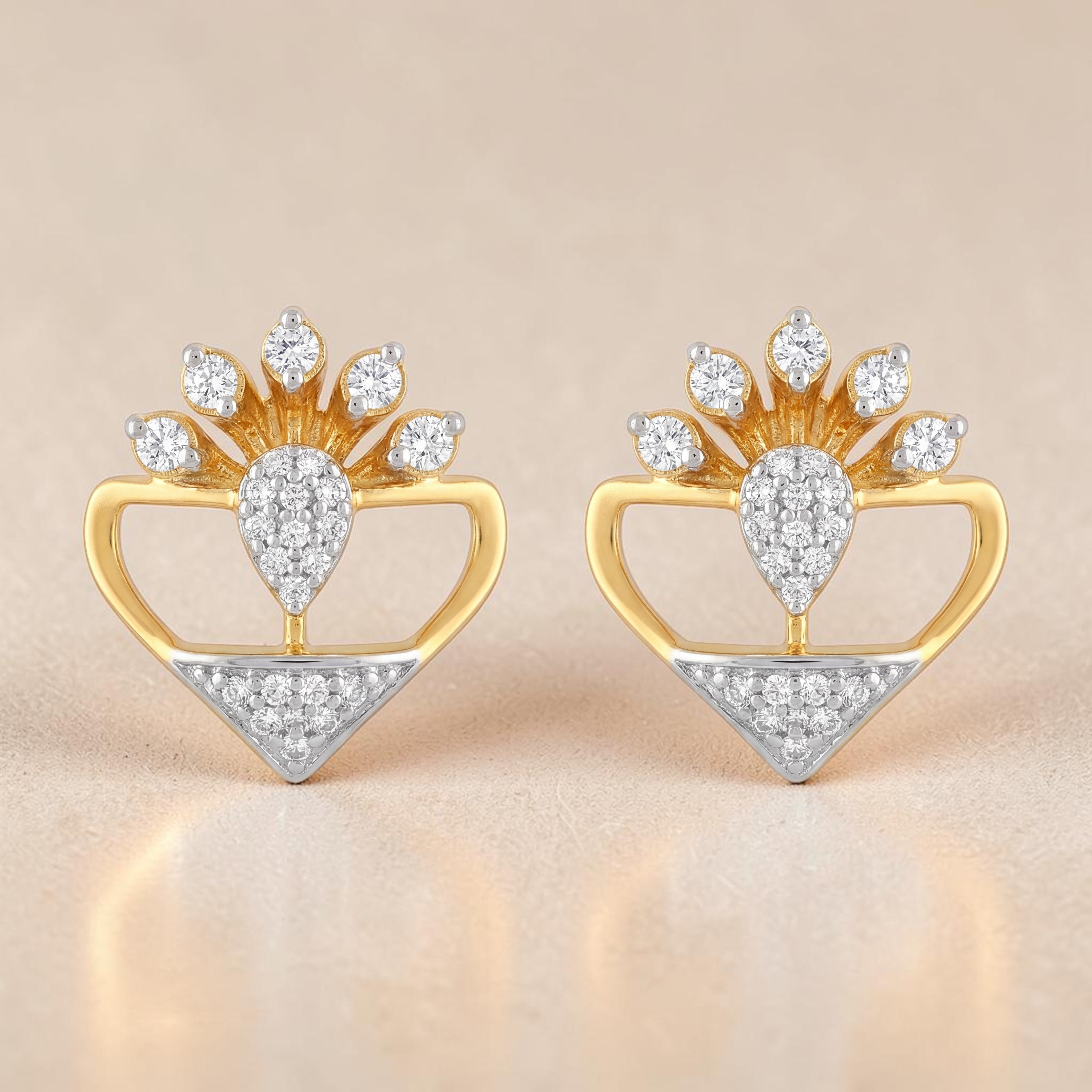 22KT Gold Floral Stud Earrings