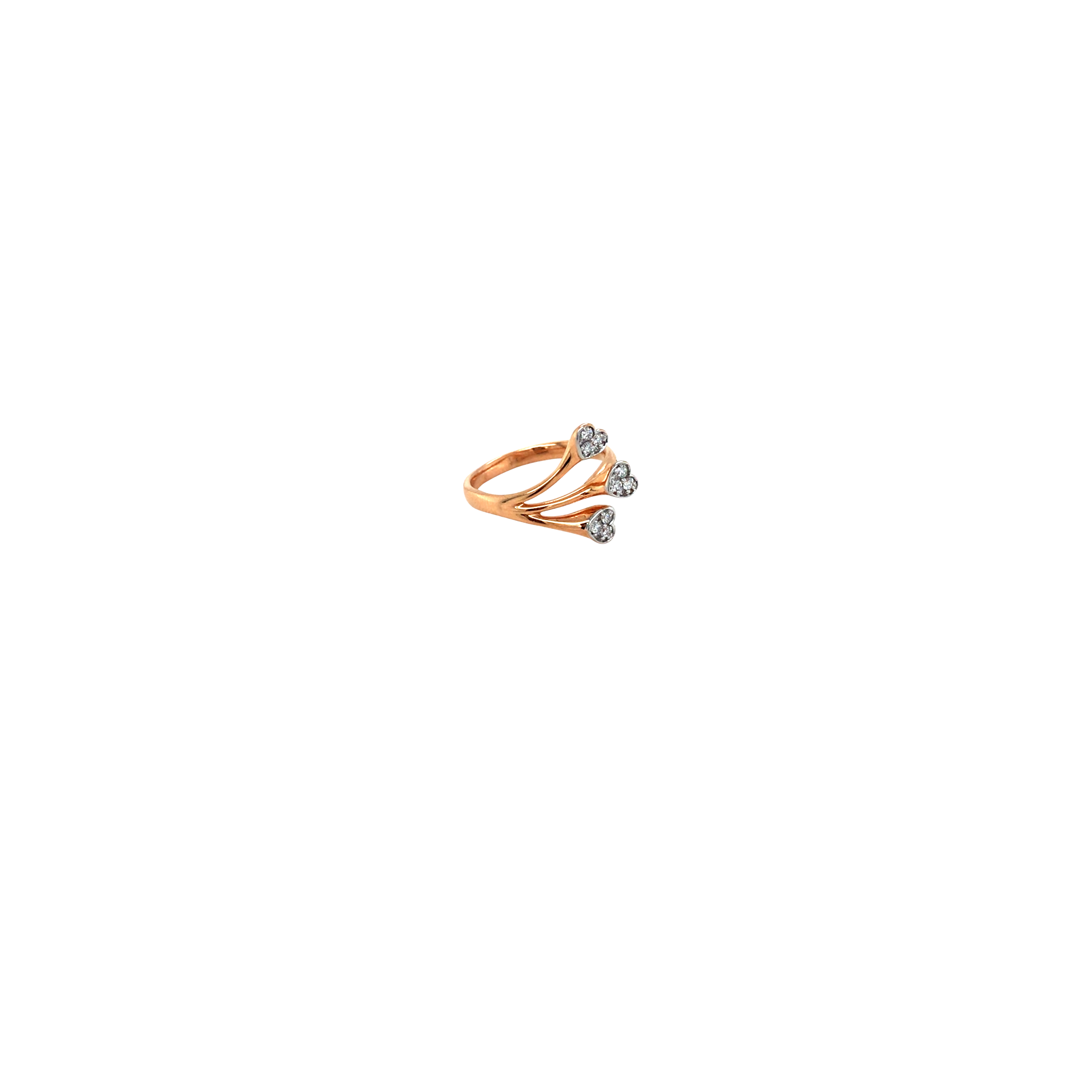 Open Diamond Ring in Rose Gold