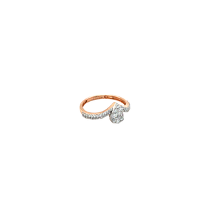Halo Diamond Ring in Rose Gold
