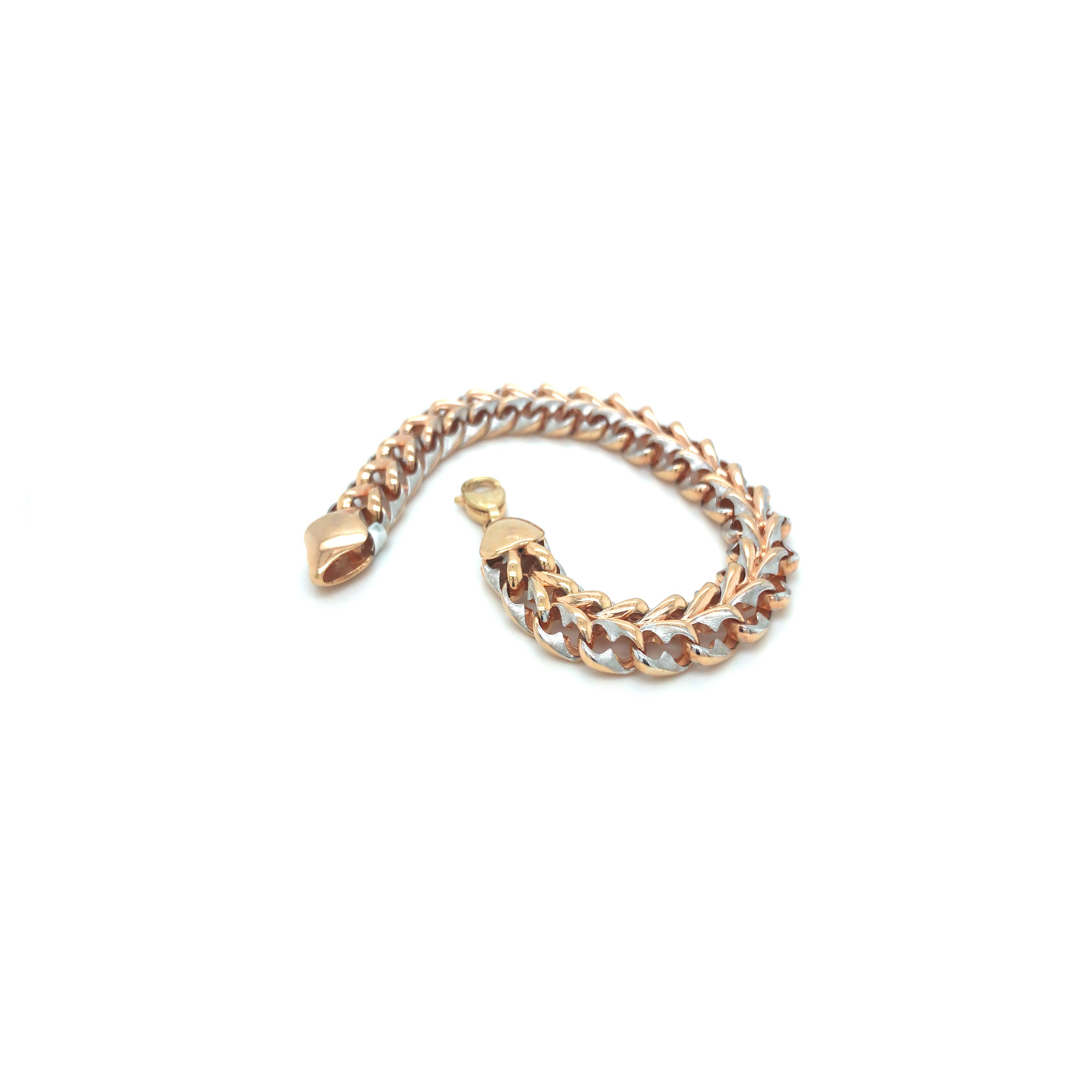 18KT Two-Tone Gold Bracelet for Men