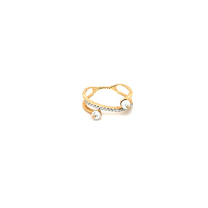 Diamond Accent Open Gold Ring