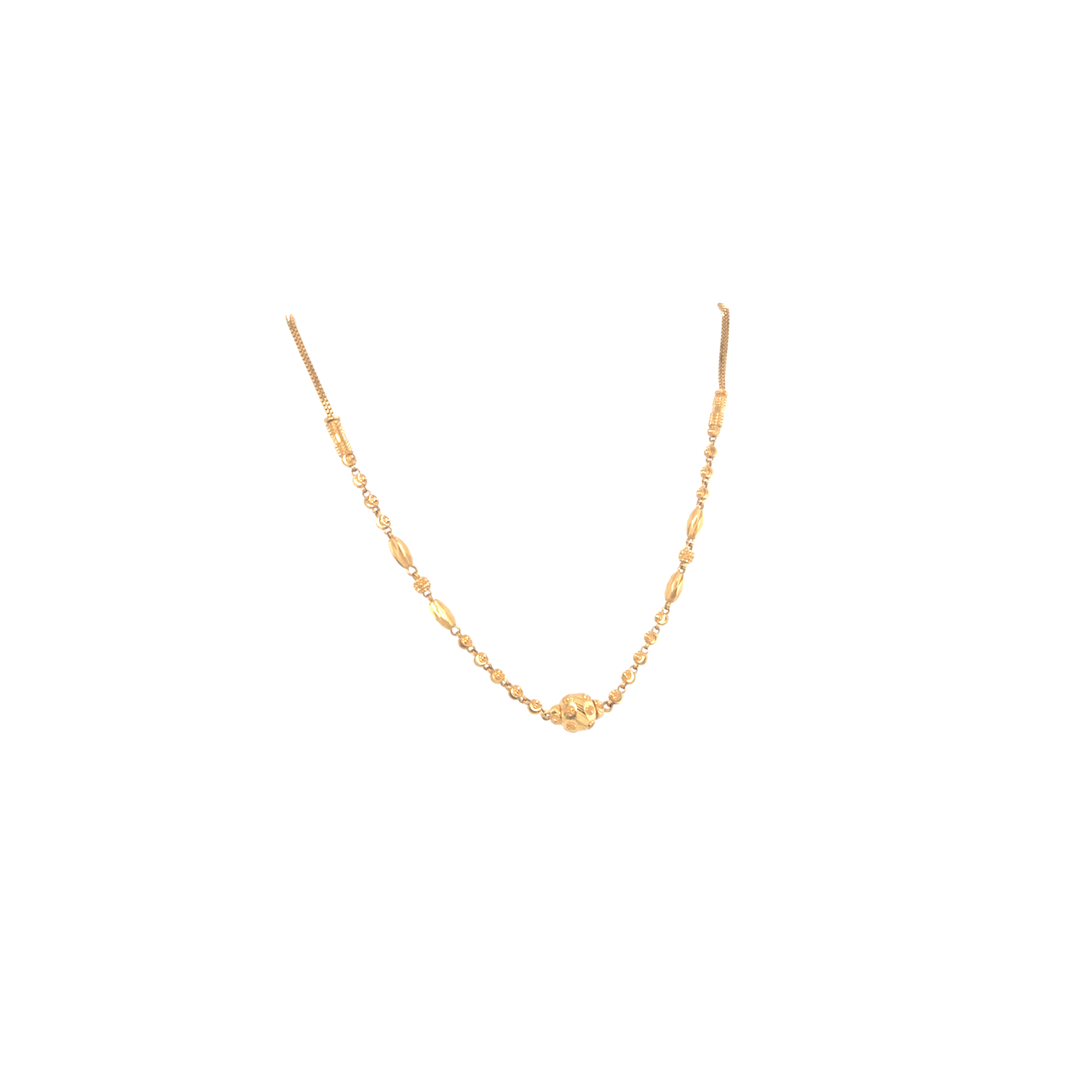 Textured Gold Necklace with Central Motif | Elegant Jewellery