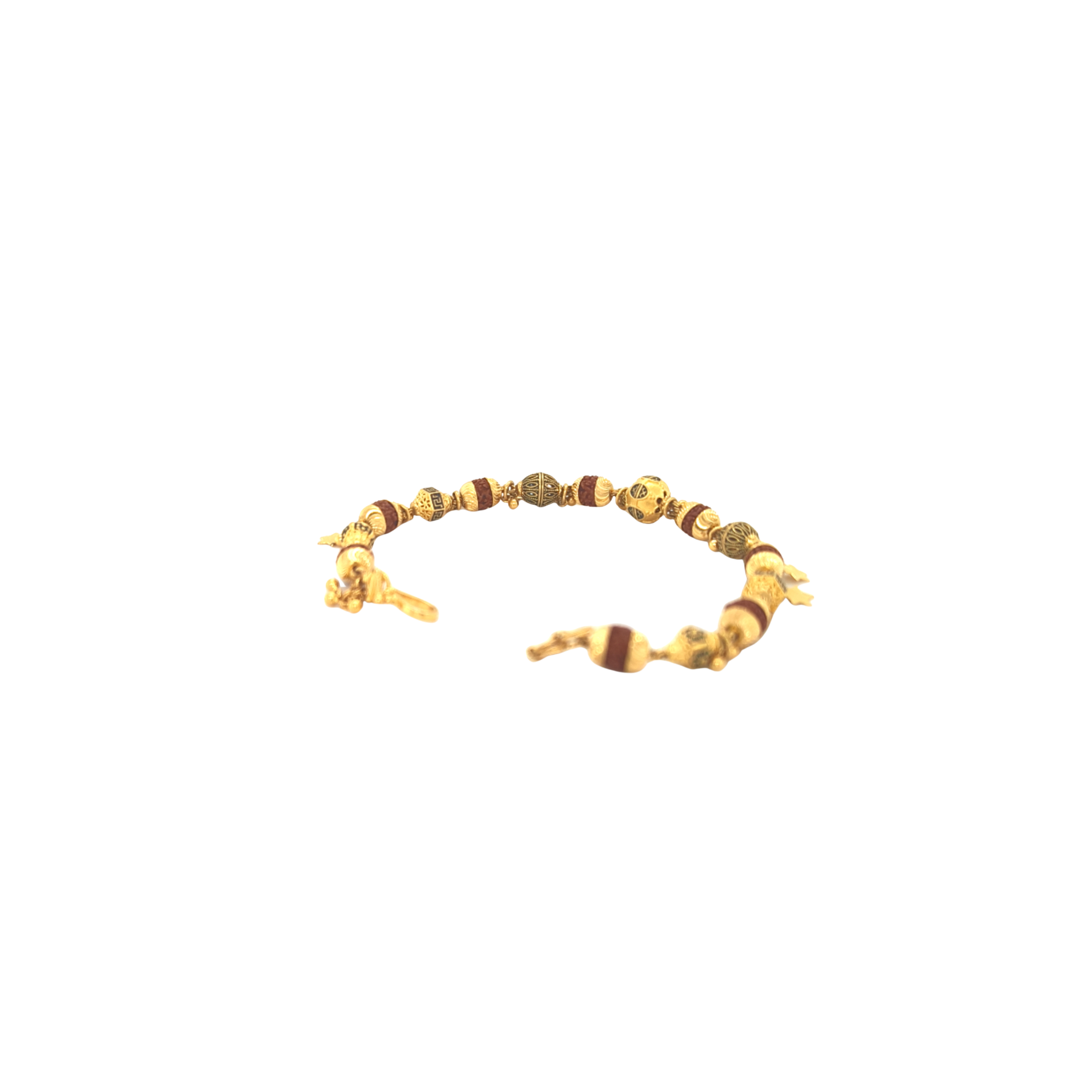 Gold Rudraksha Bracelet with Bead Details