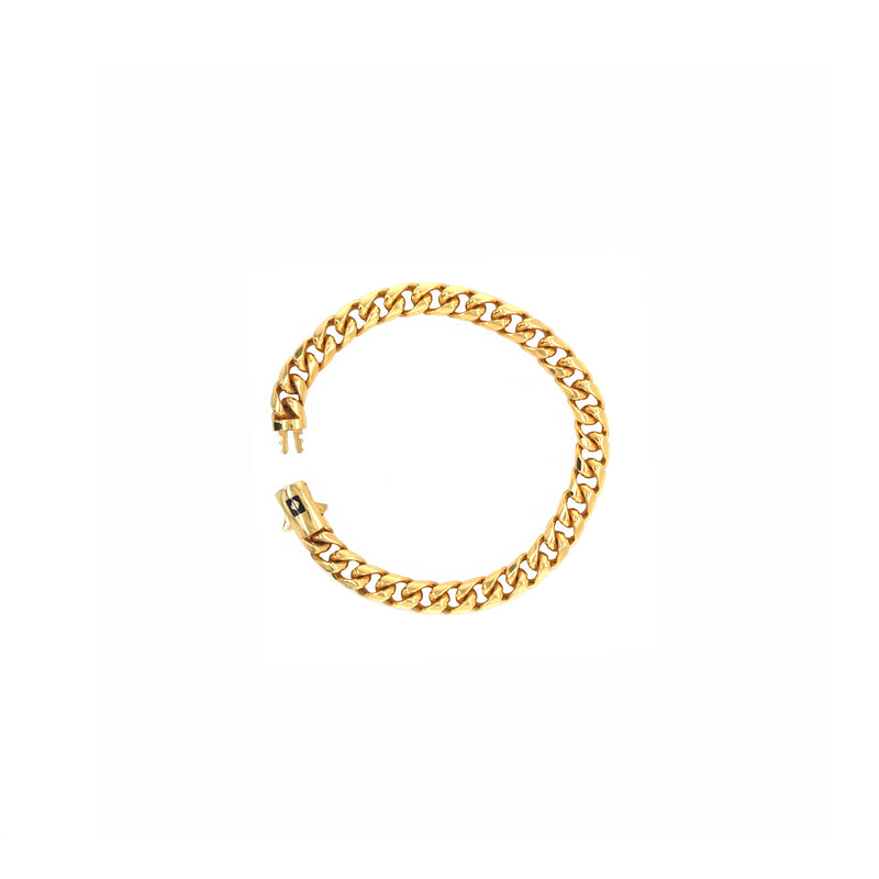 22K Gold Cuban Chain Bracelet for Men | Classic Bold Design