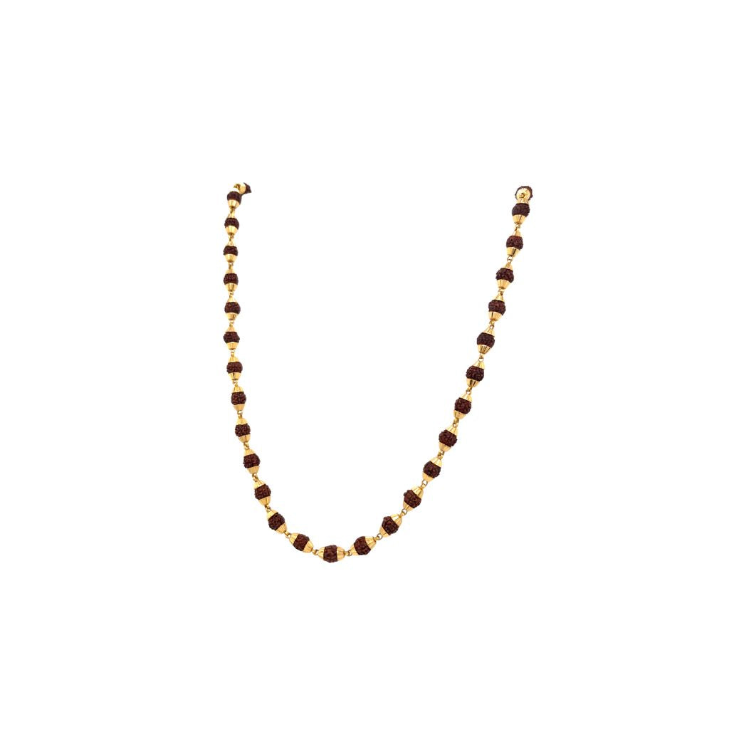 22Kt Gold Rudraksha Mala for Men | Original Rudraksha Gold Chain
