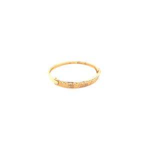 22K Gold Minimal Designer Kada for Men | Stone Studded