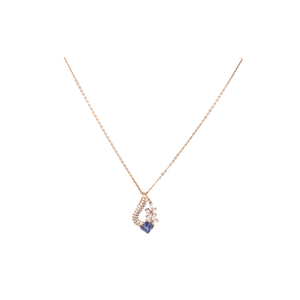 Diamond Necklace Set with Blue Stone | Elegant Fine Jewellery