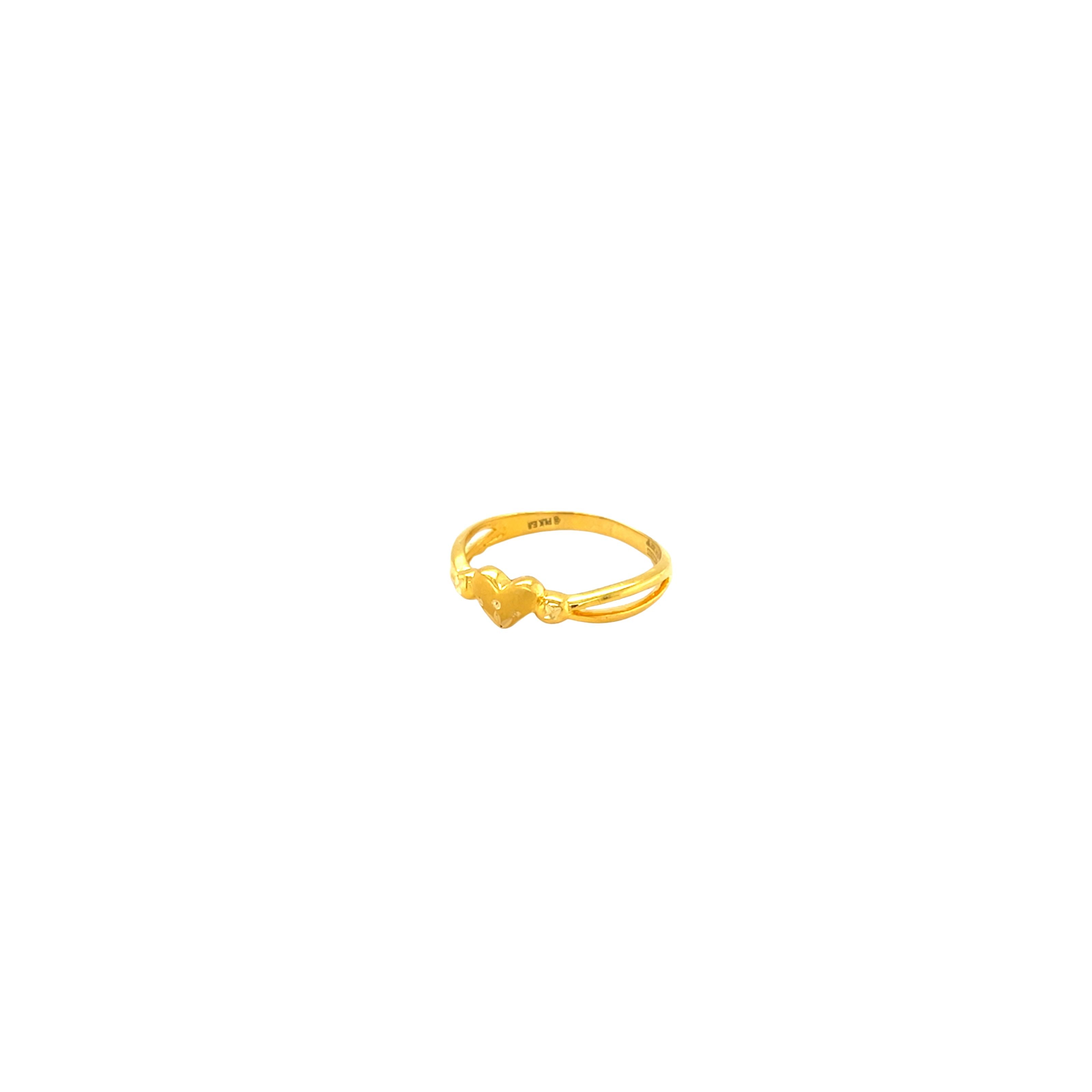 22KT Gold Heart Ring for Women