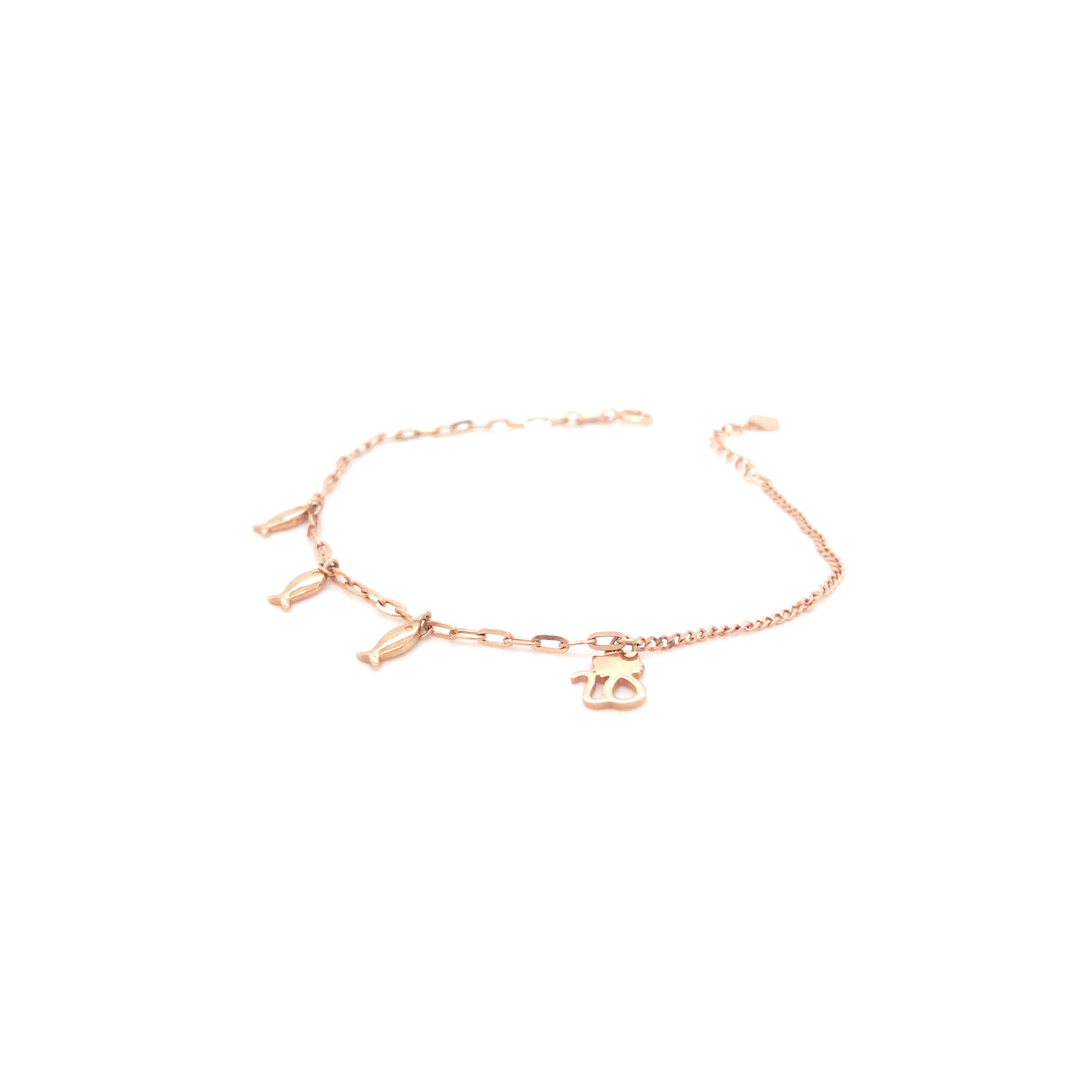18KT Gold Charm Bracelet for Women