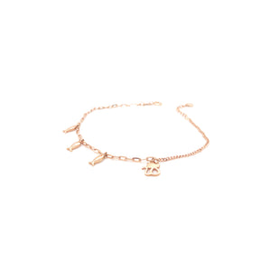 18KT Gold Charm Bracelet for Women