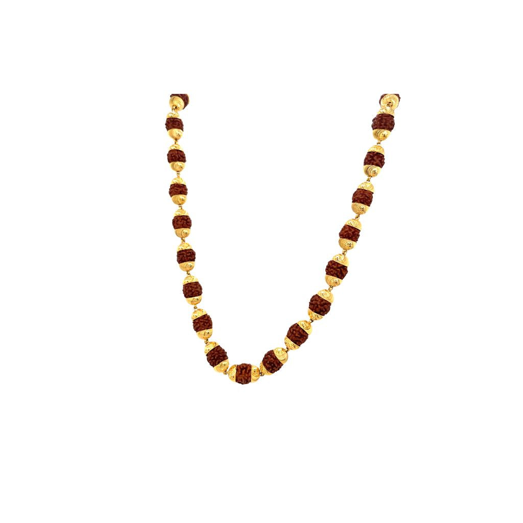 Rudraksha Mala with Gold Spacers  Traditional Look