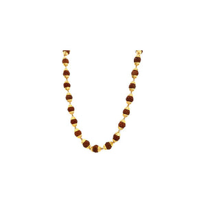 Designer Rudraksha Gold Mala - Elegant Bead Pattern