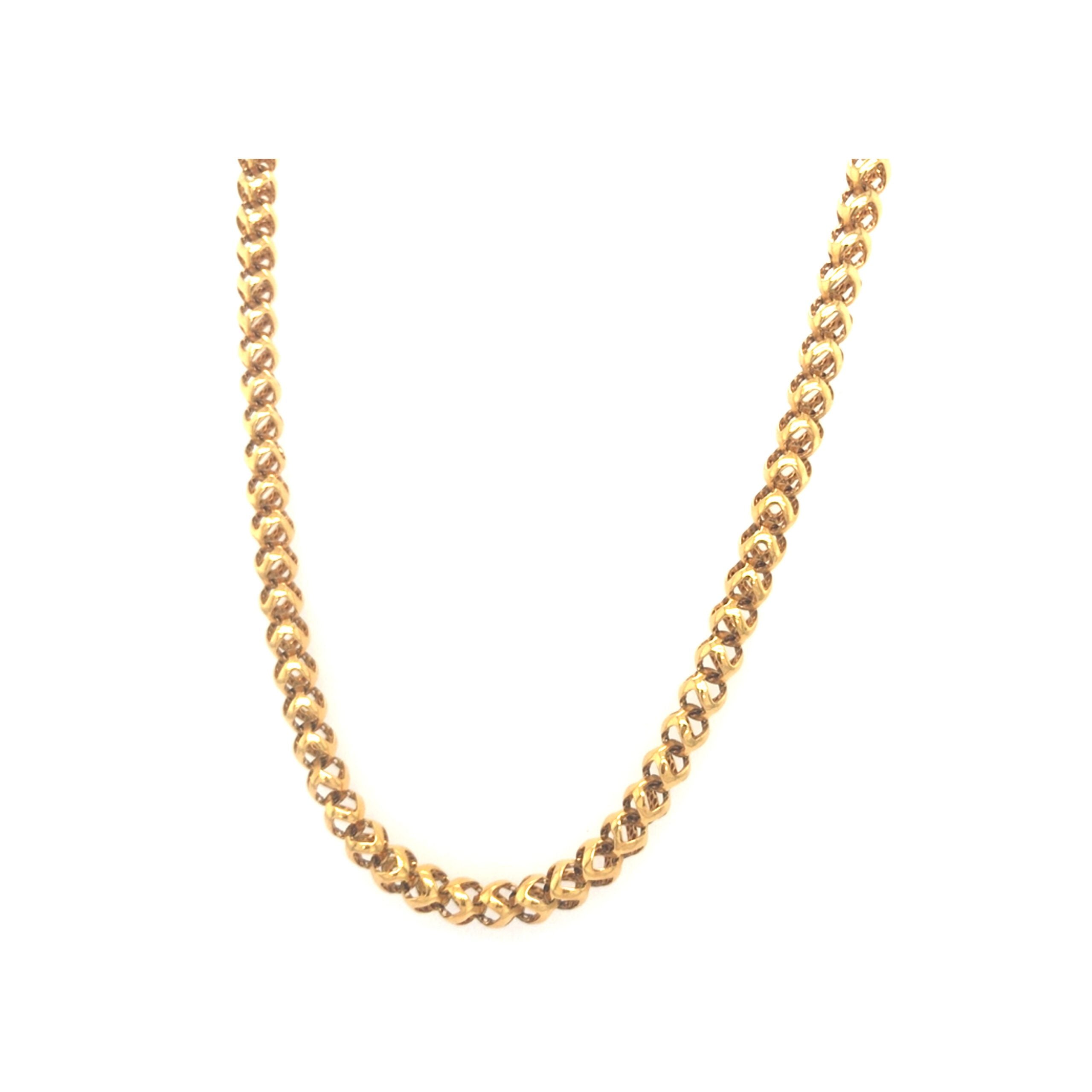22KT Gold Chain for Men  Bold Interlocking Link Design