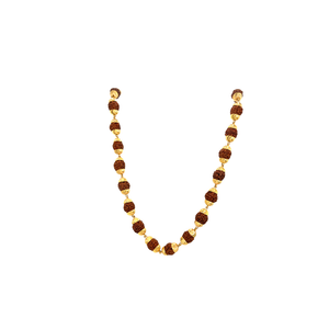 Rudraksha Bead Gold Chain | Devotional Style