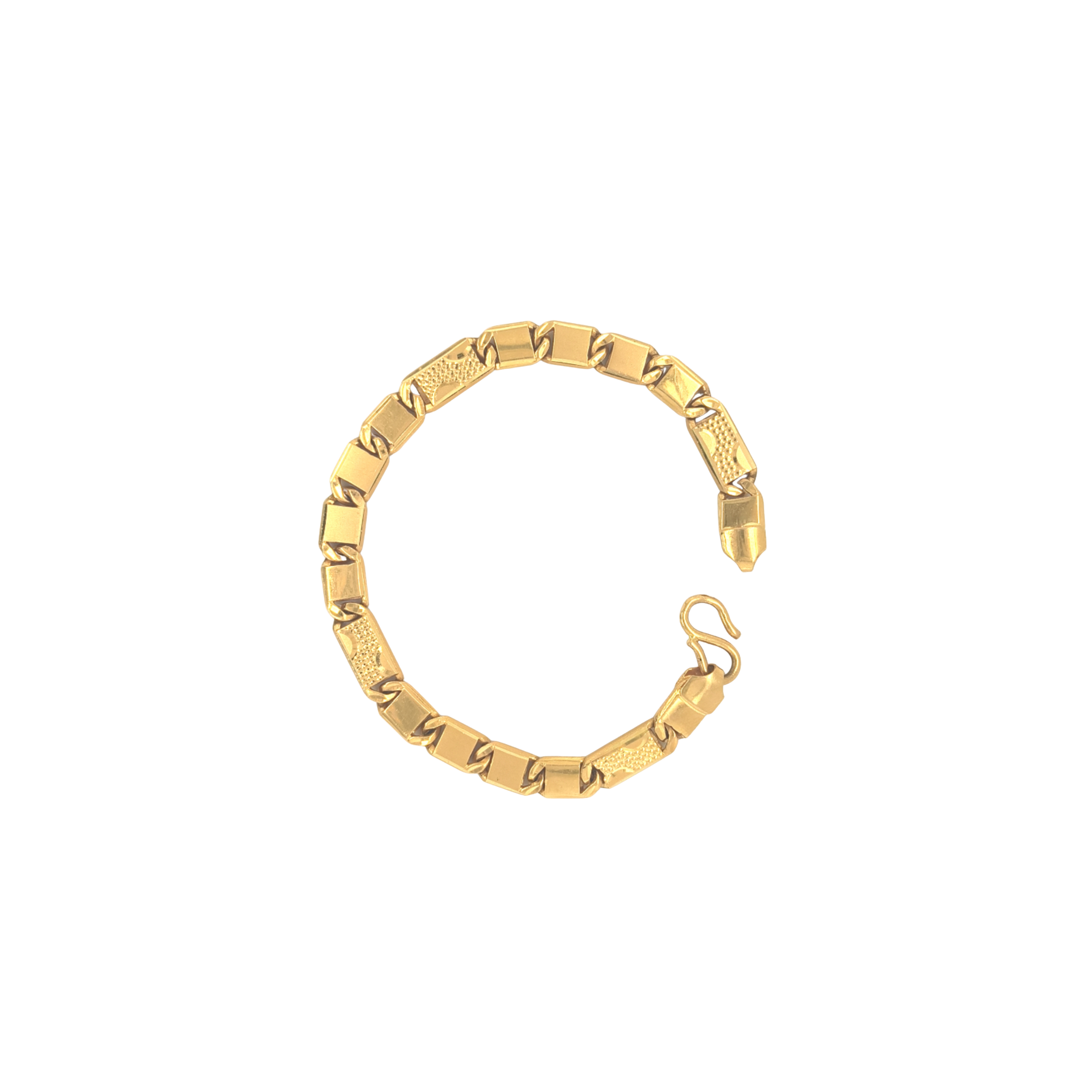 Patterned Gold Bracelet | Contemporary Link Design