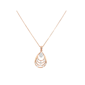 Layered Diamond Necklace Set in Rose Gold | Elegant Jewellery