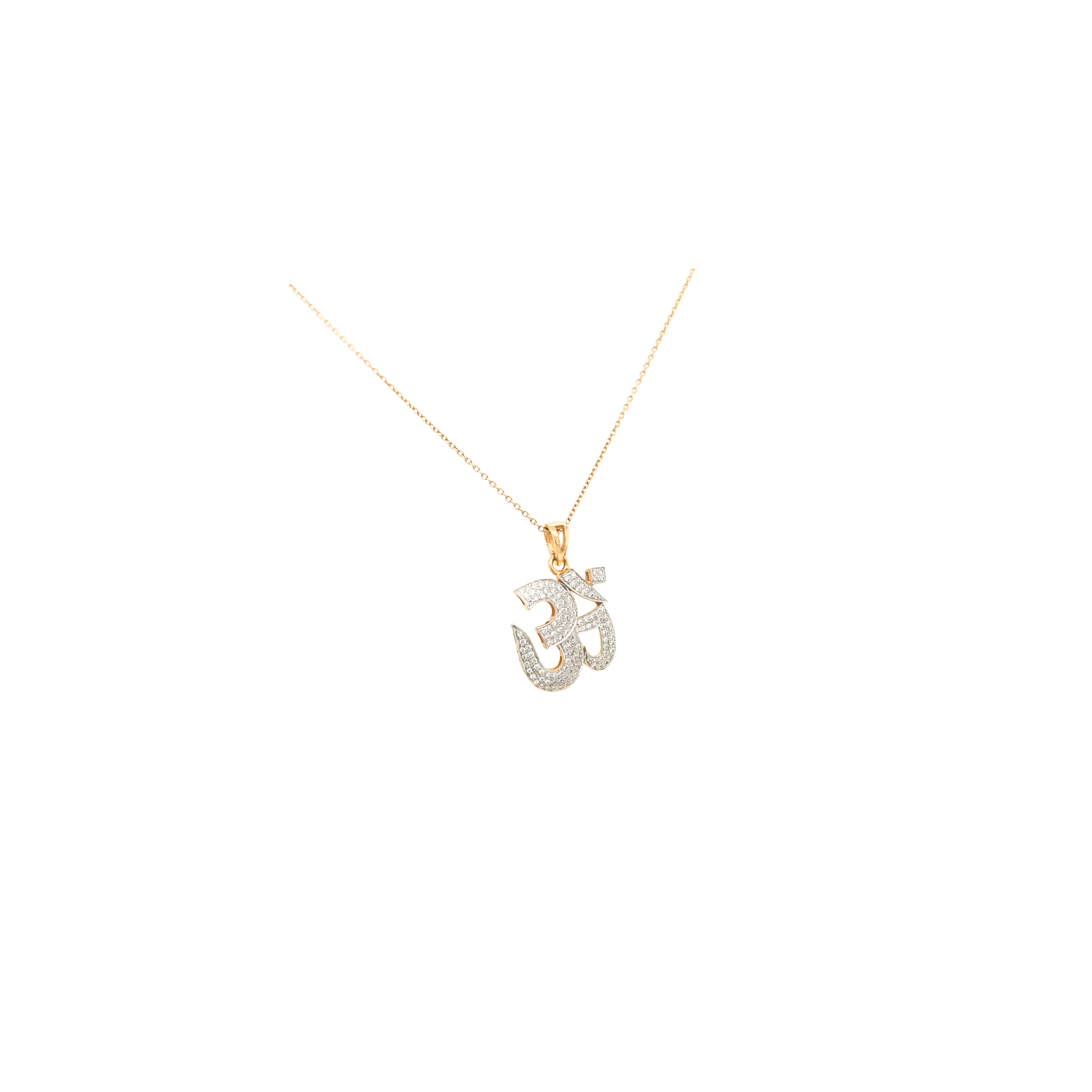 Om Diamond Pendant in Gold | Spiritual Fine Jewellery