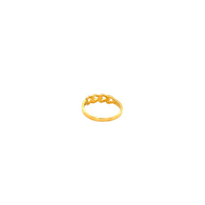 22KT Trendy Heart Chain Gold Ring for Women