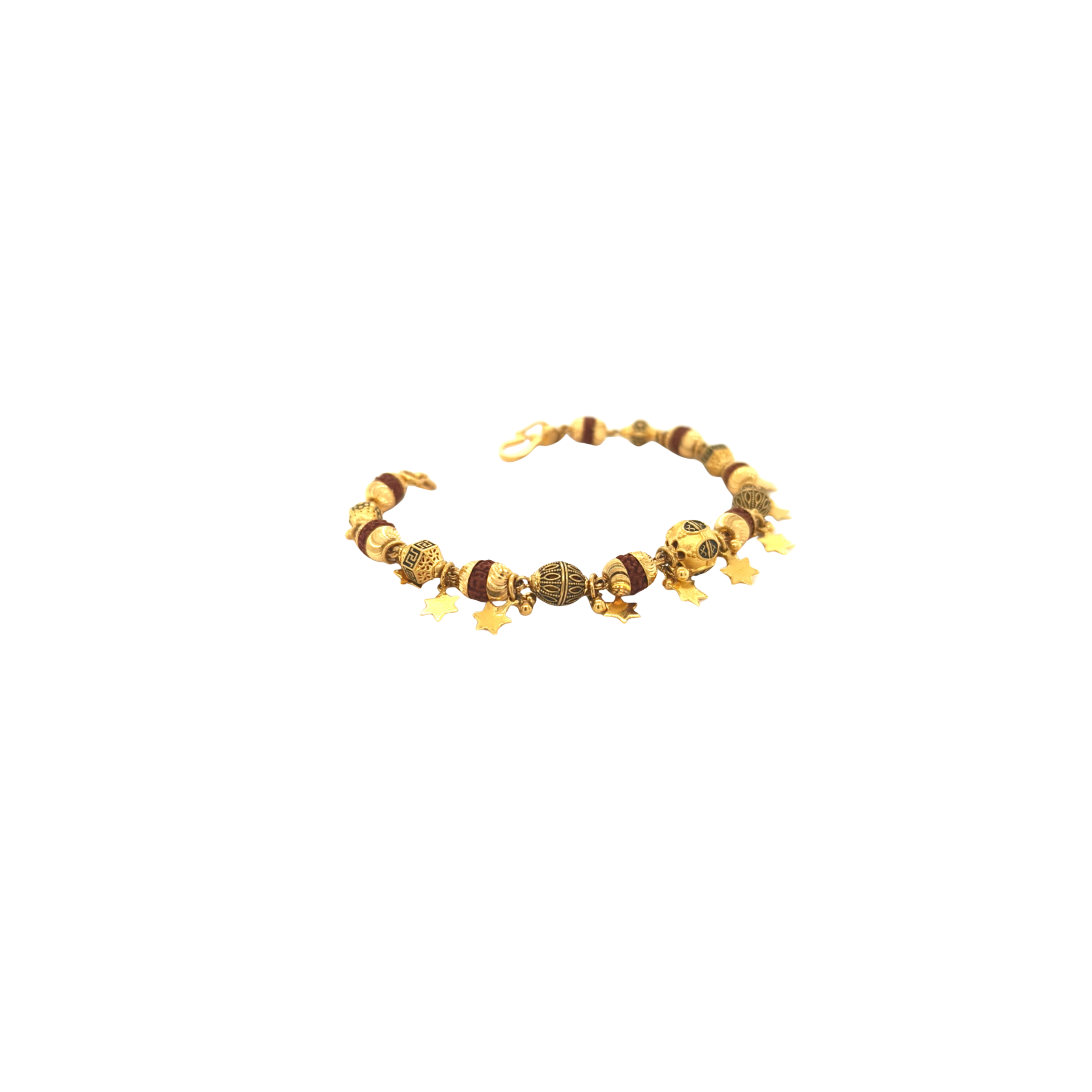Gold Rudraksha Bracelet with Bead Details