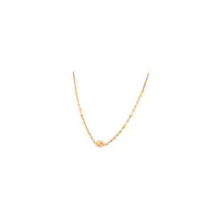 Textured Gold Necklace with Central Motif | Elegant Jewellery