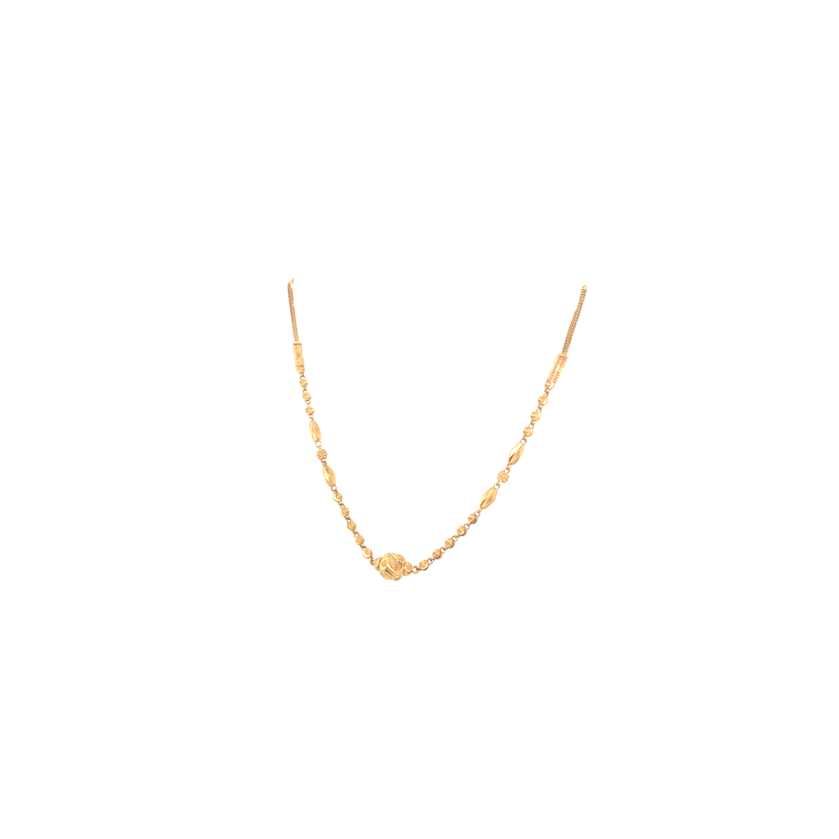 Textured Gold Necklace with Central Motif | Elegant Jewellery