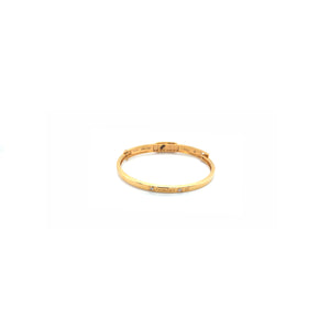 22K Gold Designer Kada for Men | Black Enamel Stone Bracelet