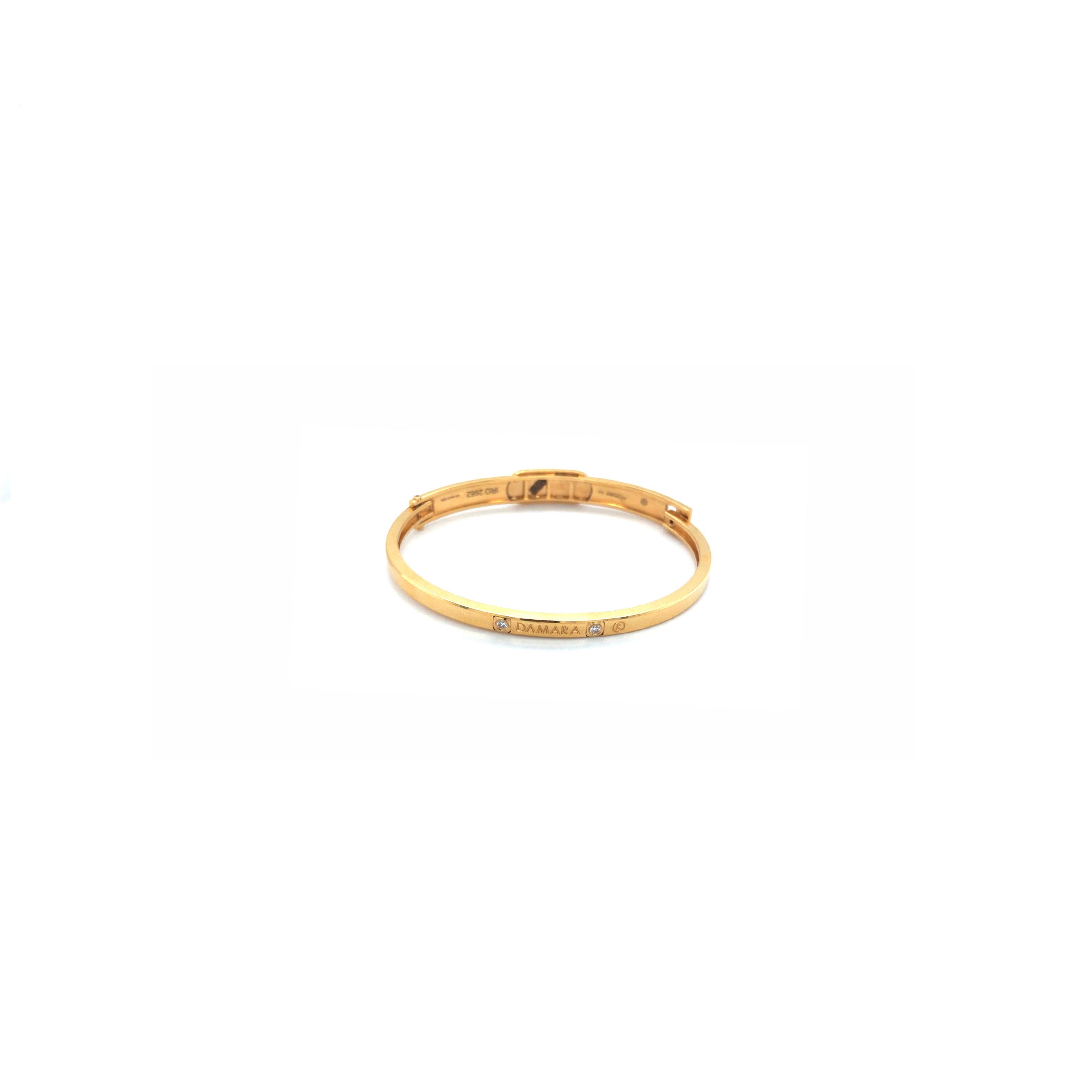 22K Gold Designer Kada for Men | Black Enamel Stone Bracelet