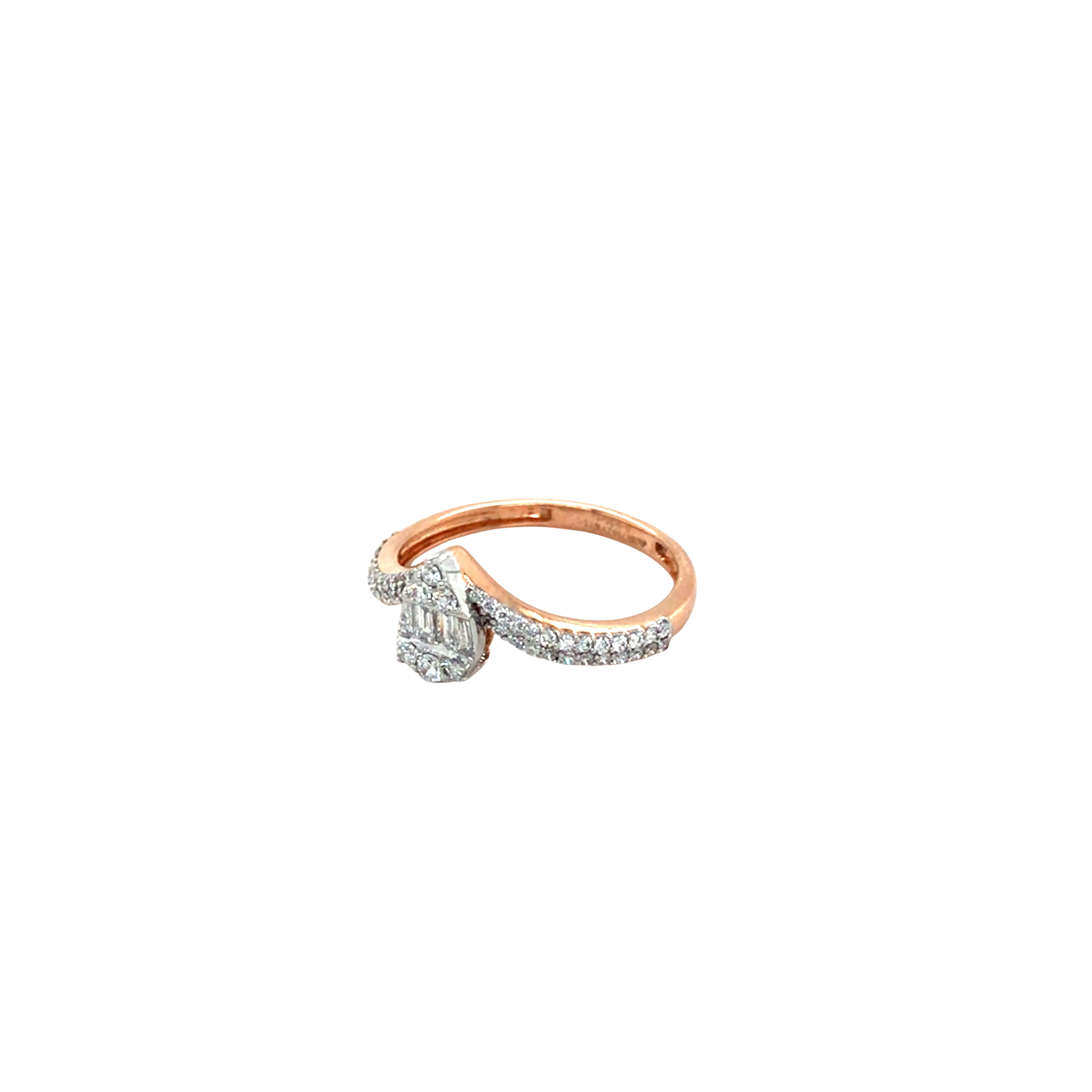 Halo Diamond Ring in Rose Gold