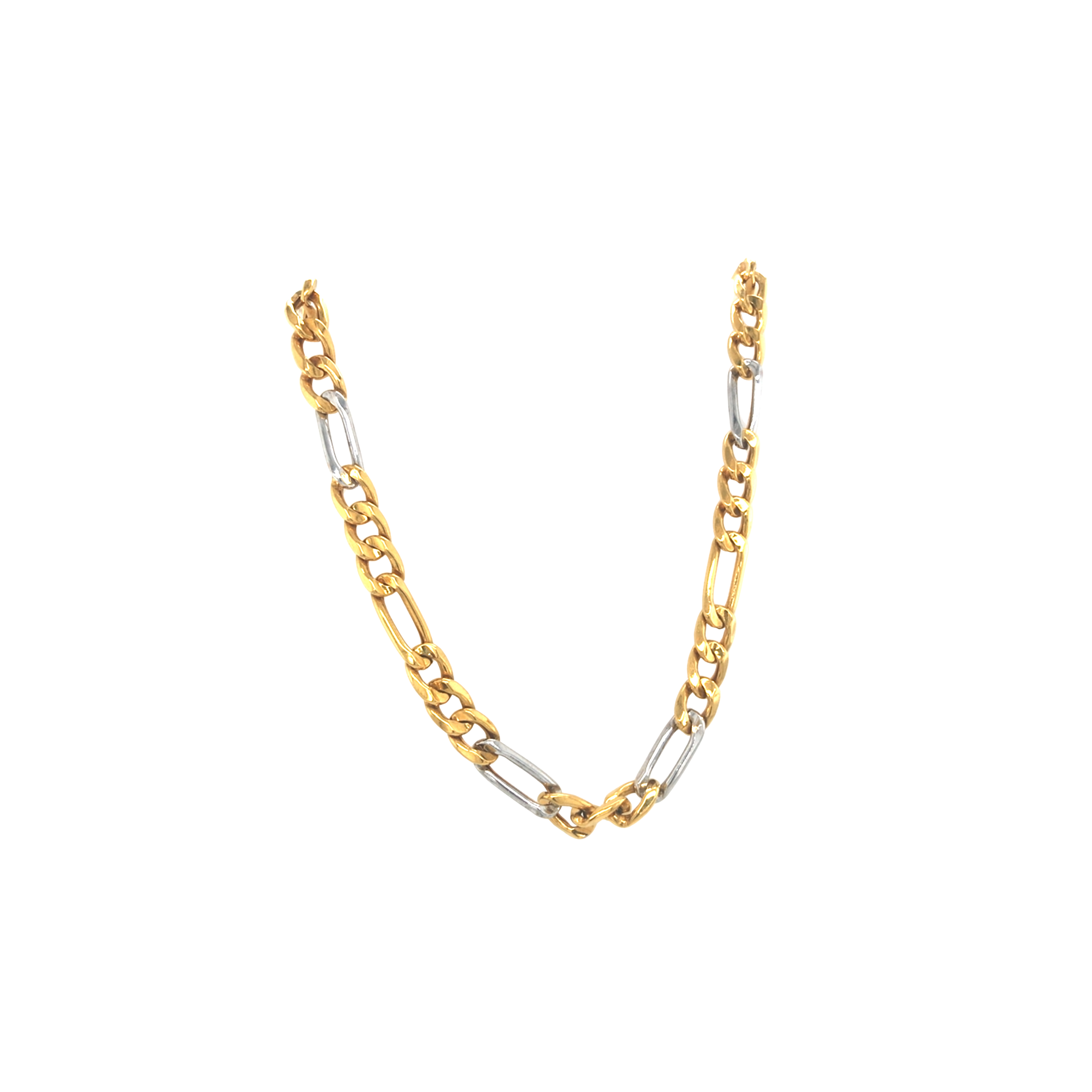 Classic Gold Chain with Dual-Tone Links