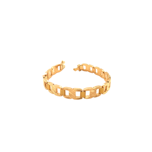 Structured Gold Link Bracelet | Modern Statement Jewellery