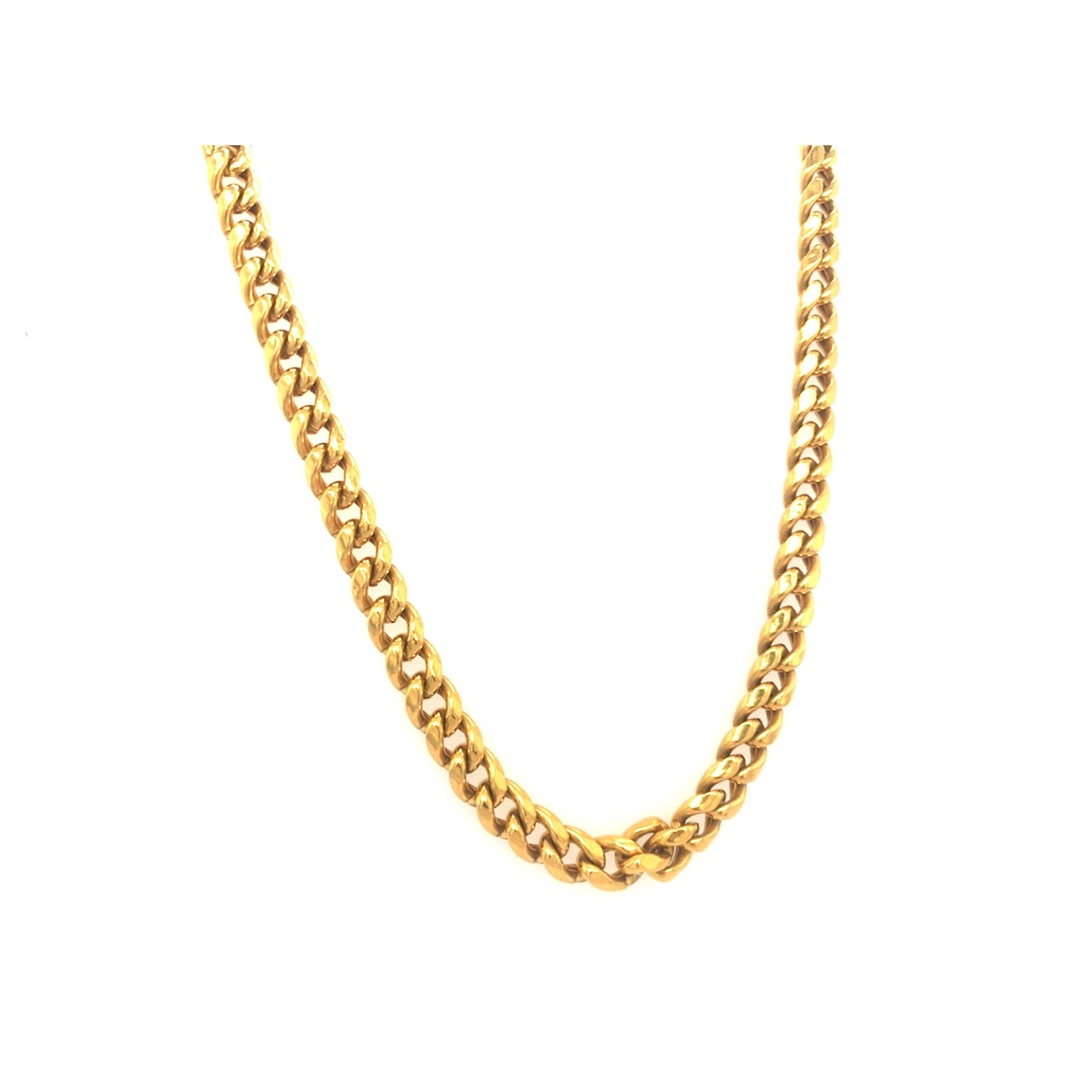 22KT Gold Men's Chain | Thick Link Pattern