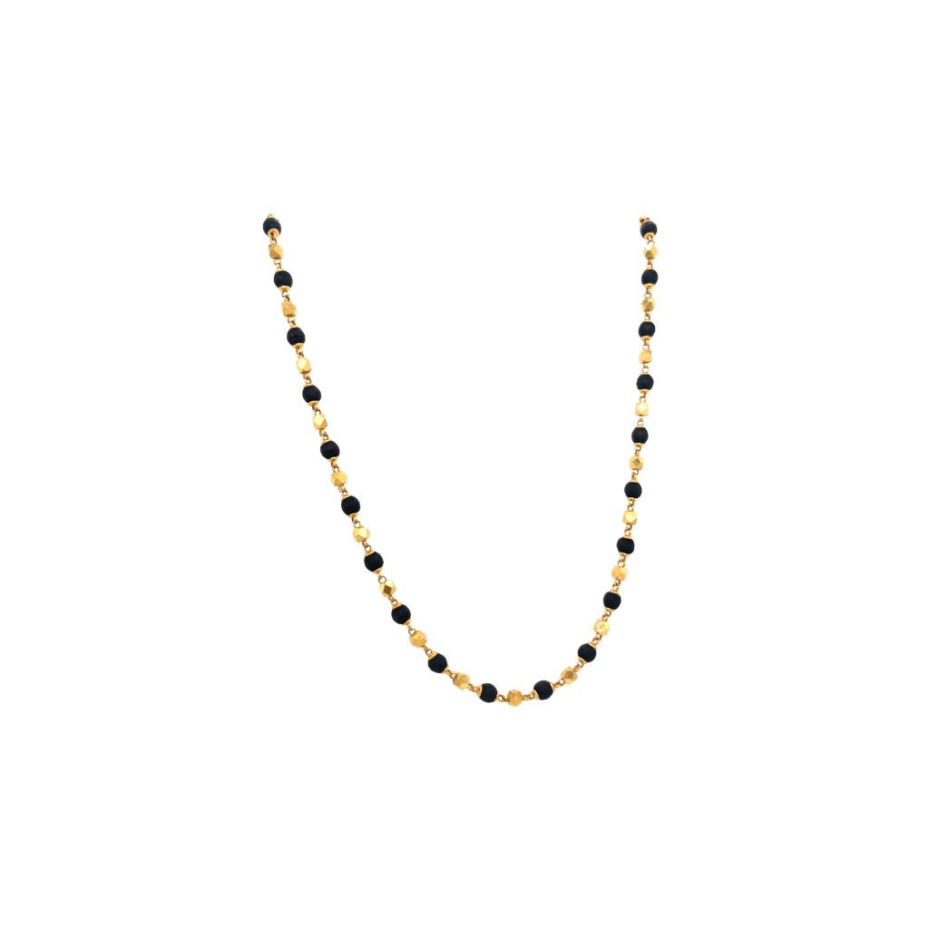 Tulsi Bead Gold Chain | Spiritual Wear