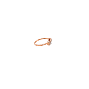 Minimal Diamond Ring in Rose Gold