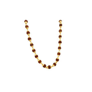 Designer Rudraksha Gold Mala - Elegant Bead Pattern