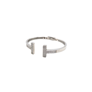 Open Diamond Bracelet in White Gold