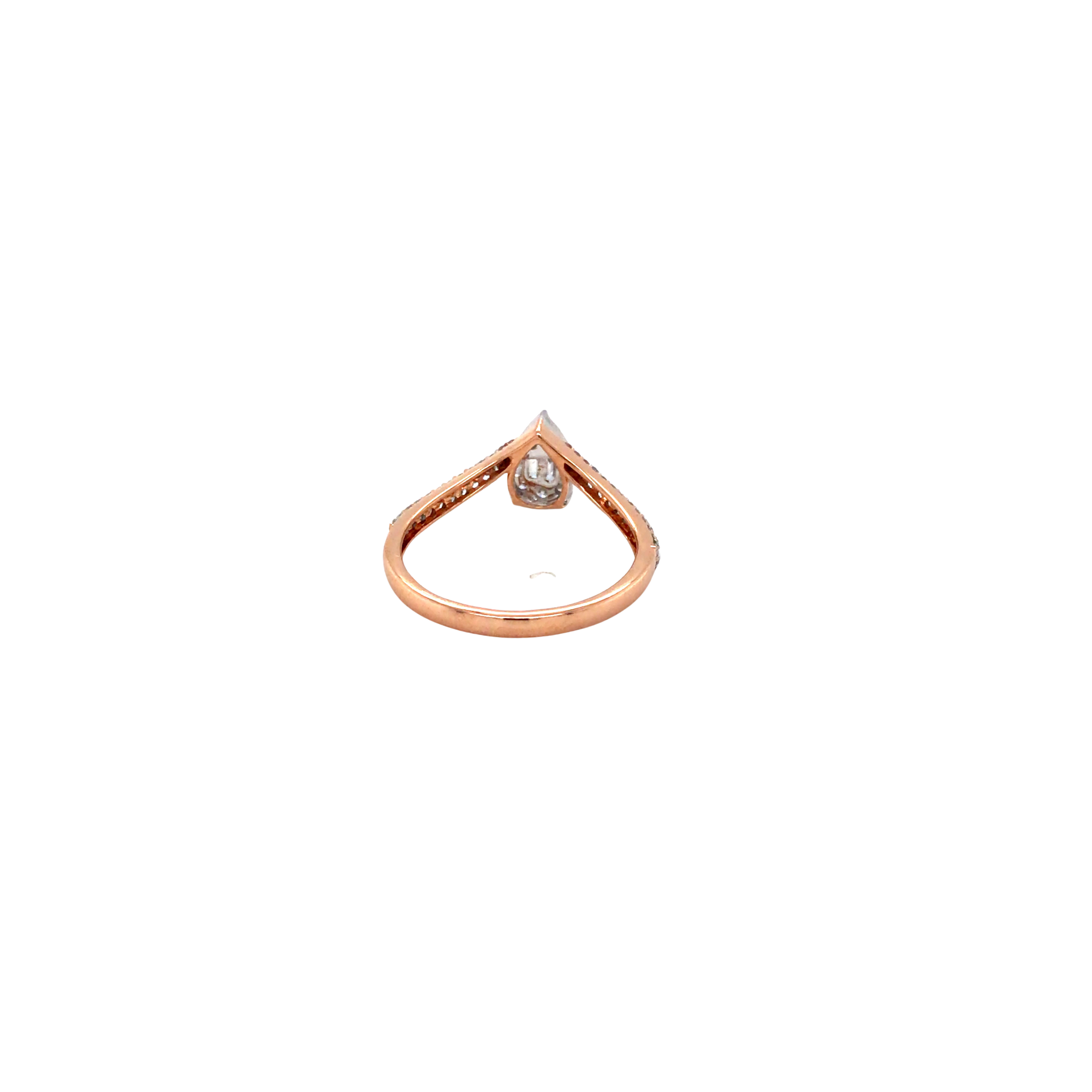 Halo Diamond Ring in Rose Gold