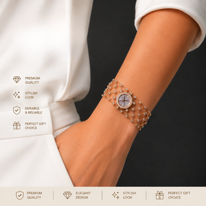 Luxury Diamond Watch Bracelet in 18K Rose Gold for Women